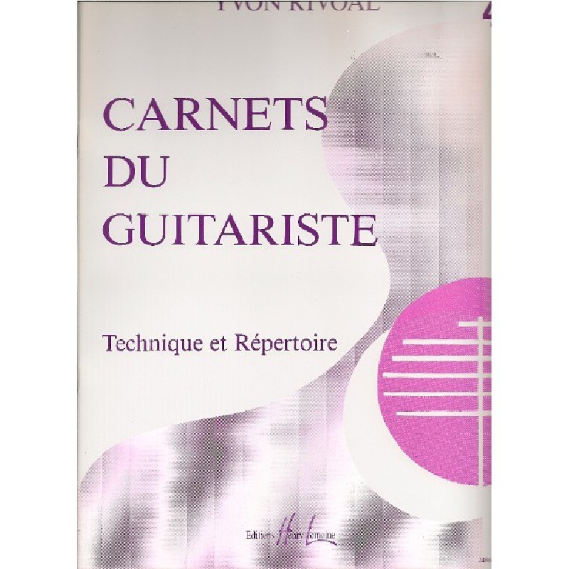 Carnets du guitariste Volume 1 : Rivoal, Yvon: : Livres