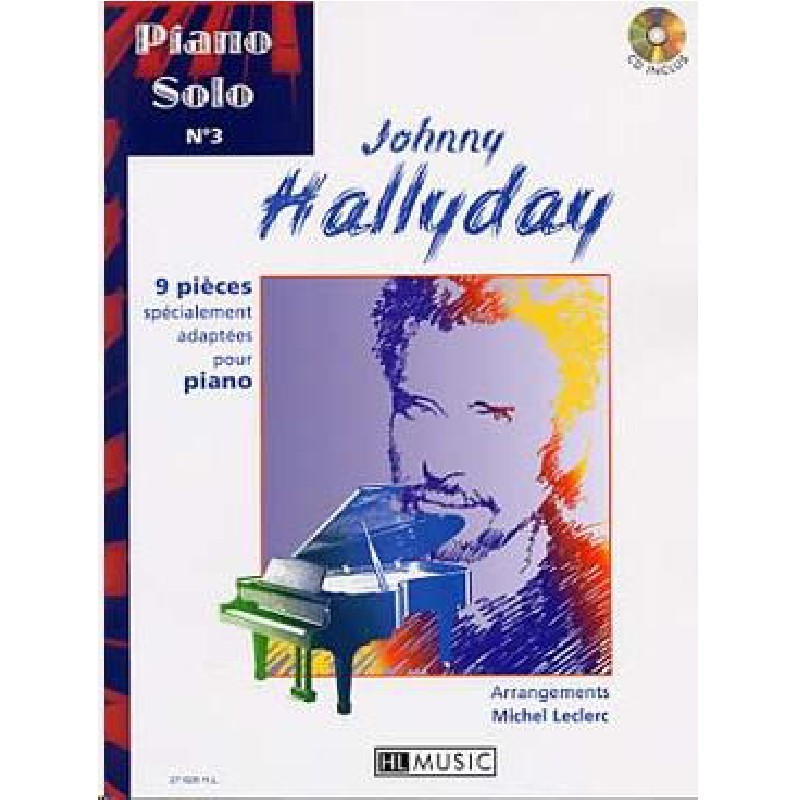 JOHNNY HALLYDAY+CD-PIANO-9 TITRES
