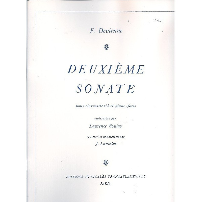 sonate-n°2-devienne-clarinette